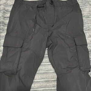 Men's Black Cargo Jogger Pants - Comfort Fit